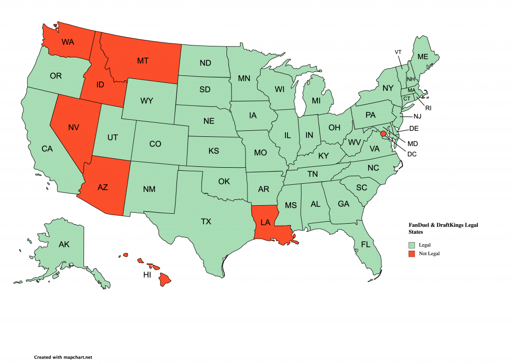 FanDuel Vs DraftKings Which Is Better In 2024 US Odds   FanDuel And DraftKings Legal States 1024x729 